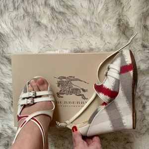 Burberry Check Wedges Size 38/8